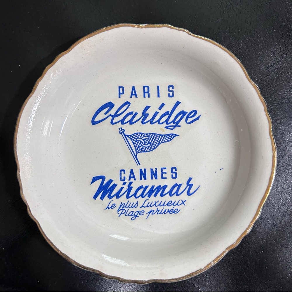 Vintage Luxury Hotel Claridge Paris France Cannes Miramar soap Dish